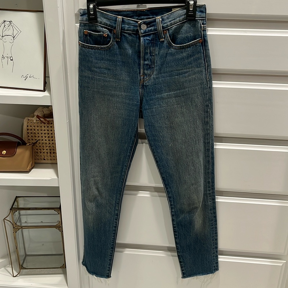 Levi’s white oak cone denim jeans